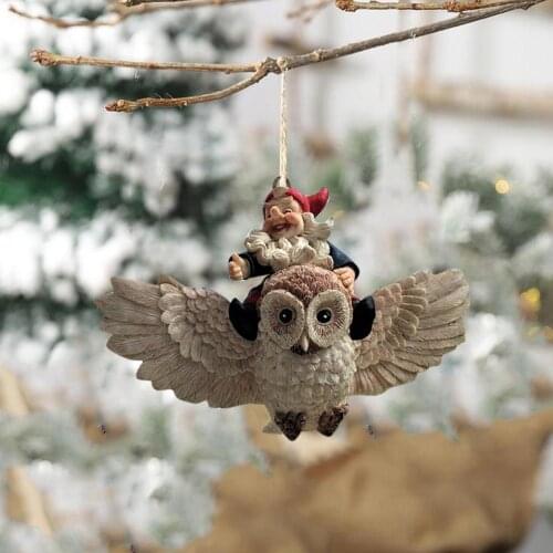 Garden Owl Dwarf Pendant Acrylic Material Multicolor Office Garden Tree Decoration Pendant Exquisite Gift Listing Decoration