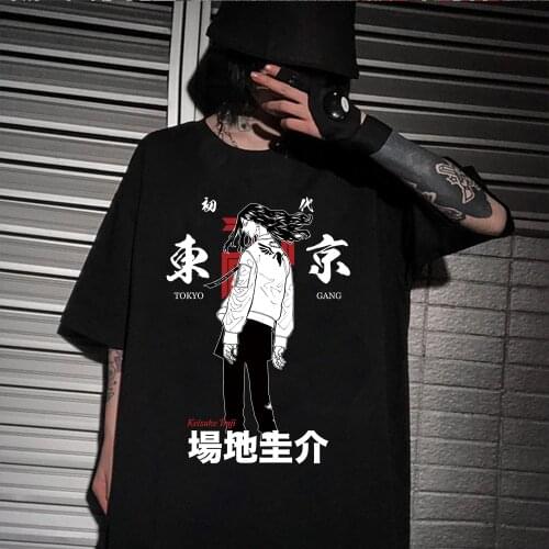 Tokyo Revengers Cartoon Tee Shirt Men Japan Anime Fashion Keisuke Baji Graphic Loose Tops Male Hip Hop Harajuku T-Shirts
