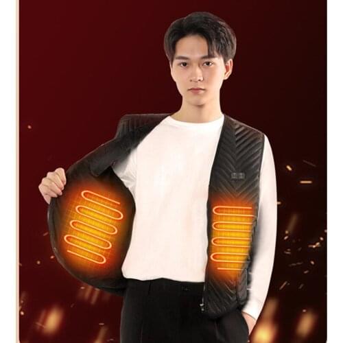 Intelligent Temperature Control Self Heating Vest Rapid Warm Heating Clothes Powered by Power Bank