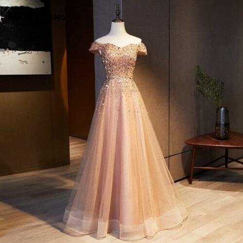 High-End Diamond Tulle Off the Shoulder Crystal A-Line Wedding Dress Custom Made Sequin Sweetheart Neck Lace Up Back Bridal Gown