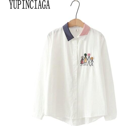 YUPINCIAGA Women's Shirts With Embroidery