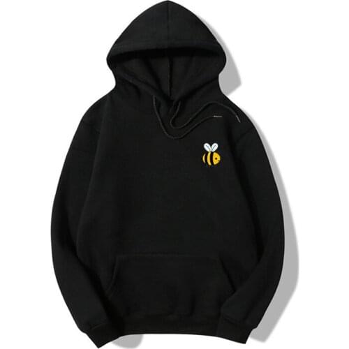 2021 Printing Bee Women Hoodies Large Size Loose Harajuku Womens Sweaters European And American Long-sleeved Unisex Pullover