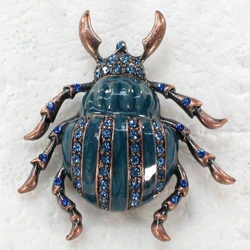12pcs/lot Wholesale Fashion Brooch Rhinestone Enamel Beetles Pin brooches Jewelry gift C101643