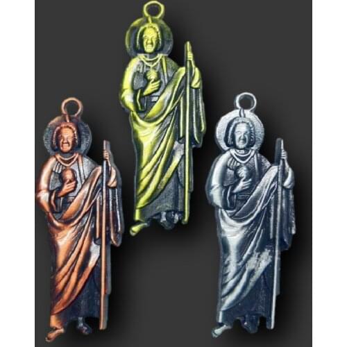 2pcs Large Retro Alloy Brushed Craft Catholic Virgin Mary Pendant Religious Metal Accessories DIY Charms Jewelry Making P532