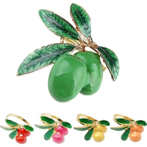 2021 Stylish Napkin Holder Exquisite Metal Fruits Shape Napkin Ring for Kitchen Accessories Christmas Party Table Decoration