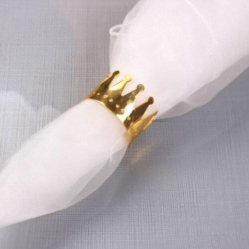 24/PCS new crown napkins buckle wedding table decoration smooth face