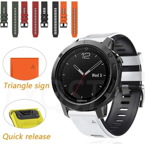 26/22/20mm Watchband For Garmin Fenix 6 6S 6X Pro 5 5X 5S 5S Plus 3HR 935 Silicone Band Fenix6 Fenix5 Watch Easyfit Wrist Strap