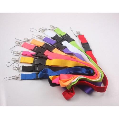 300pcs Keychain Lanyard Neck Strap Key Ring For ID Pass Card Badge Gym Key Mobile Phone USB Holder Hang Rope Lanyard