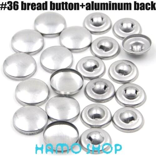 50sets/lot #36 2.15cm/21.5mm Aluminum Bread Shape Round Fabric Covered Cloth Button Metal Jewelry Accessories Free Shipping