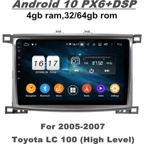 CarPlay & Android Auto PX6 Android 10 Car DVD Player for Toyota Land Cruiser LC 100 2005-2007 DSP Radio GPS Multimedia Player