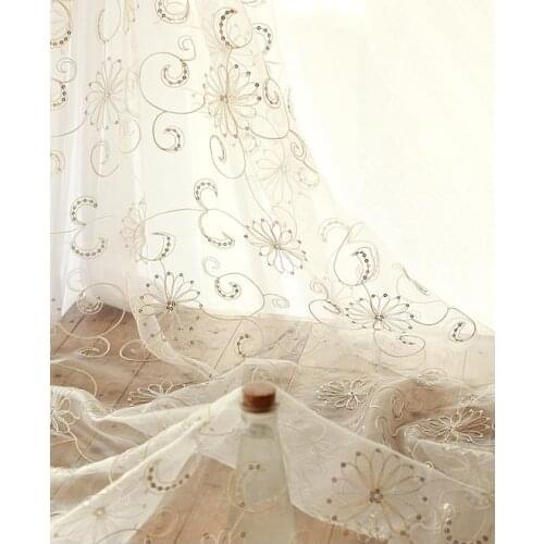 Free shipping High grade flowers daisy mesh sequin embroidery lace curtains wide cloth clothing
