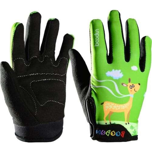 Kids full finger gloves 2020 new outdoor gloves fashion girls boys plush soft anti-slip gloves