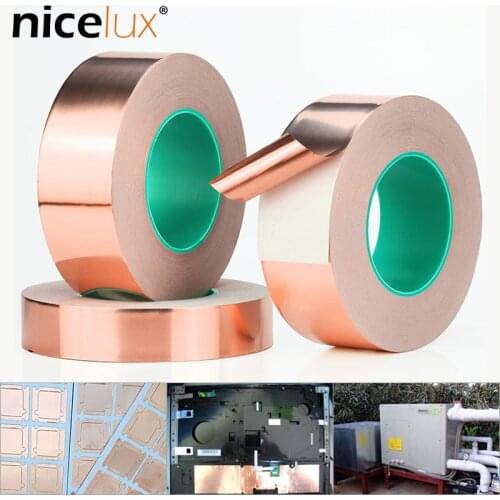 Double Sided Conduct Copper Foil Tape Mask Electromagnetic Shielding Repair Adhesive Conductive Tape EMI Anti-Static DIY