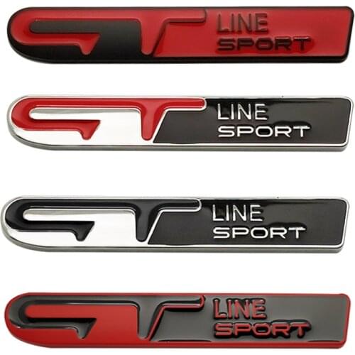 NEW Car Sticker GT LINE SPORT 3D metal Emblem Badge Decal For Renault Megane 2 3 Duster Logan Clio Laguna 2 Captur Car Styling