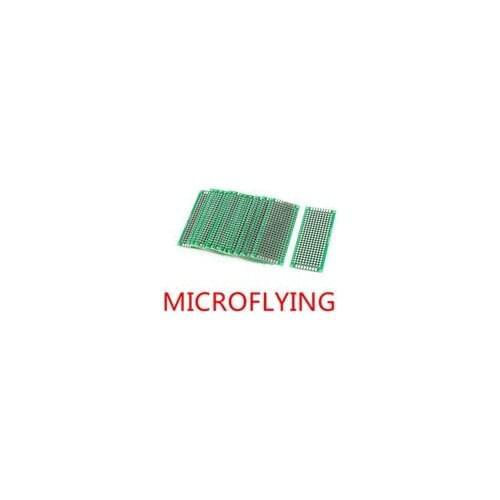 MICROFLYING 10pcs Double Side Prototype PCB diy Universal Printed Circuit Board 3x7cm