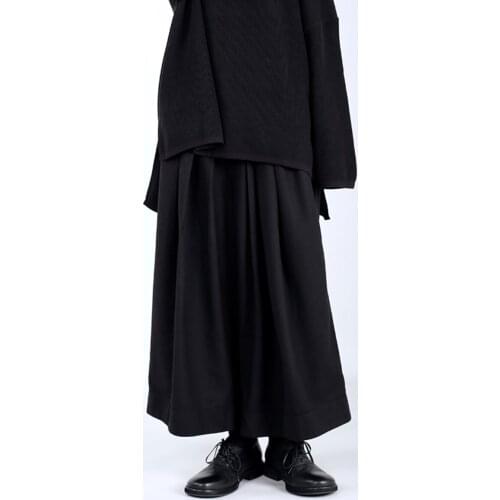 27-46 New 2021 Men clothing GD fashion high street loose personality Wide Leg Pants plus size singer costumes