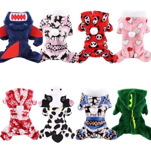 Soft Warm Pet Dog Clothes for Dogs Jumpsuits Fleece Dog Coat Jacket Pet Pajamas Chihuahua Clothing for Dogs Outfit Pets Clothing