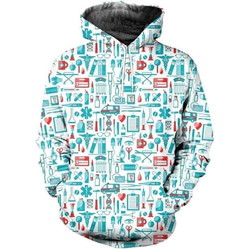 Newest nurse 3D Printed Men Women Hoodie Unisex Sweatshirt Zipper Pullover Casual Tops Streetwear Jacket