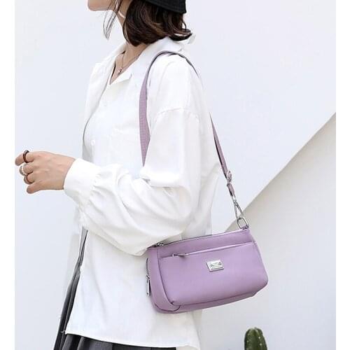 Solid Nylon Shoulder Bags Women Portable Couple Cross Body Hobos Bag Korean Style Fresh Pack Messenger Bags