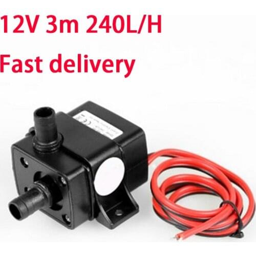 Black DC 12V 240L/H Ultra Quiet Brushless Motor Submersible Pool Water Pump Solar High Quality Submersible Water Pump