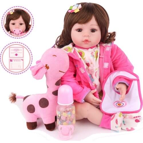 22 inch Handmade reborn Silicone vinyl adorable Lifelike lol Baby Bonecas girl kid bebe doll reborn menina de silicone KAYDORA