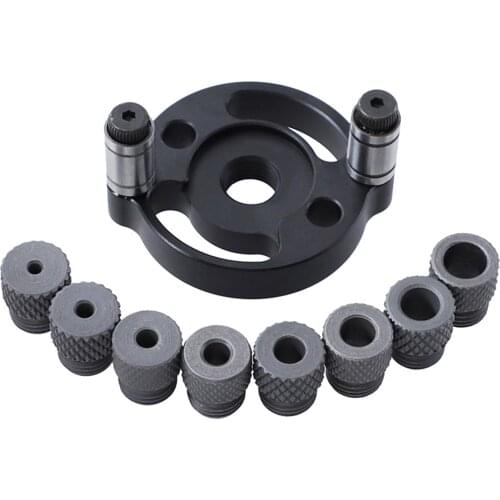 Accuracy Dowelling Self Straight Hole Punching Jig Bushing Kit Woodworking Vertical Positioner Beech Handheld Aluminium Alloy