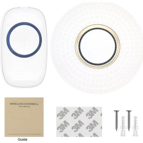 Universal Wireless Doorbell 433Mhz Transmitters Receiver 500ft Smart Remote Door Bell 52 Selectable Ringtones Adjustable Volume