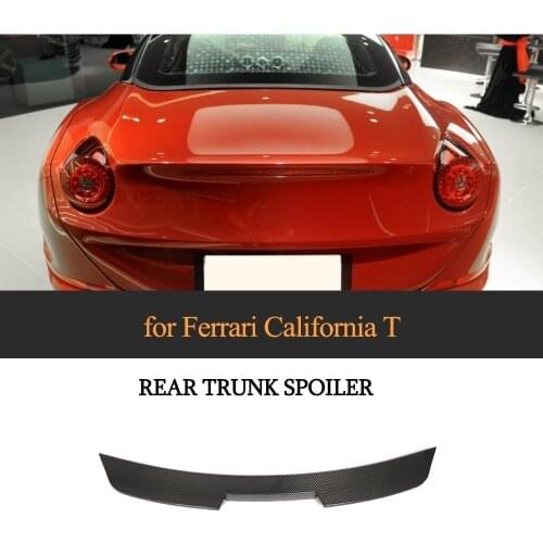 Carbon Fiber Rear Trunk Spoiler Boot Wing Lip Accessories for Ferrari California T Base Convertible 2-Door Coupe 2015-2018