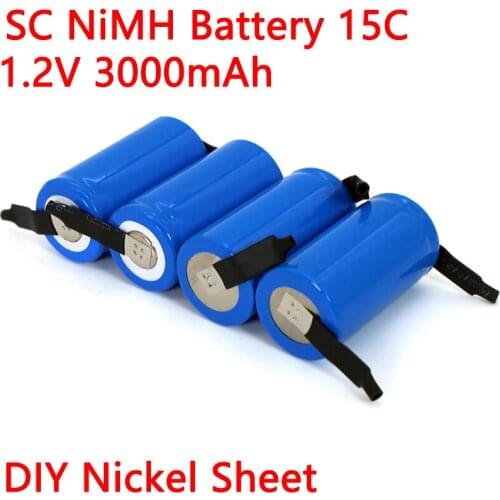 1.2v SC 3000mAh 21410 Ni-MH Rechargeable battery for Vacuum cleaner Sweeper Drone Electric drill battery DIY nickel sheet