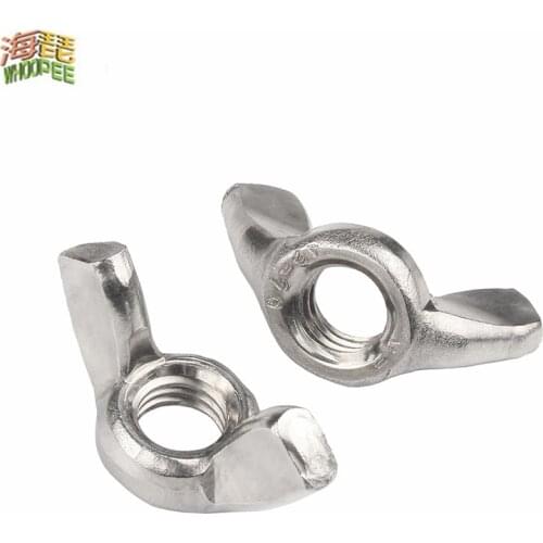 10Pcs DIN315 M3 M4 M5 M6 M8 M10 Galvanized Hand Tighten Nut Butterfly Nut Ingot Wing Nuts