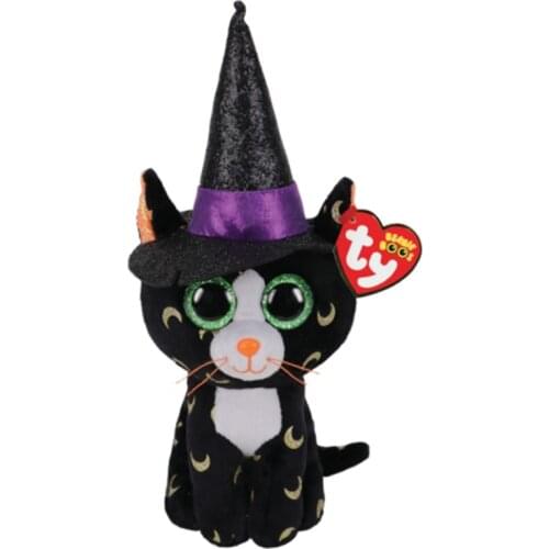 15cm Ty Big Glitter Eyes Stuffed Peas Plush Animal Soft Pandora Cat Halloween Collection Doll Boy Girl Birthday Halloween Gift