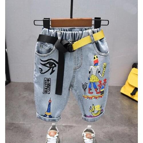 2021 Summer Boys Denim Shorts Cartoon Shorts For Kids 2-6Years Children Pants Toddler Trousers Clothing