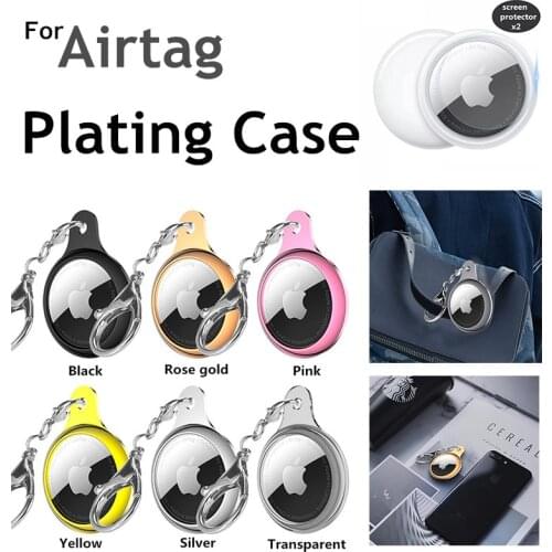 For 2021 Apple Airtag case holder with key chain ring dog locator tracker loop For Air tags accessories wallet tag sleeve