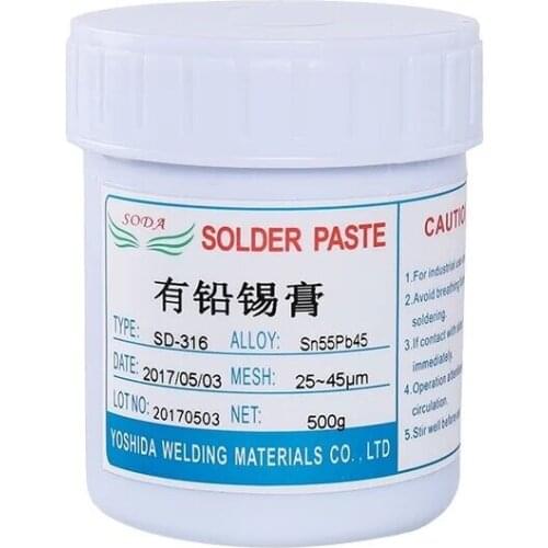 500g With Lead Solder Paste No-Clean SMT Solder Paste For Electronic Home Appliance Repair LED Industry Solder Flux Sn55Pb45