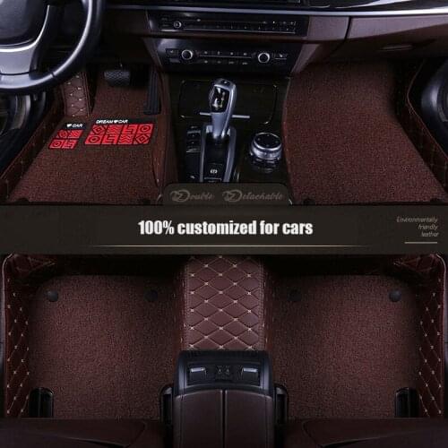 Leather Custom car floor mats for LandRover LR2 LR3 LR4 Range Rover Freelander discovery evoque auto accessories advanced mat