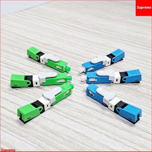 Free Shipping 100, 200PCS/Lot FTTH ESC250D SC APC & SC UPC Single-Mode Fiber Optic Quick Connector FTTH SM Optic Fast Connector