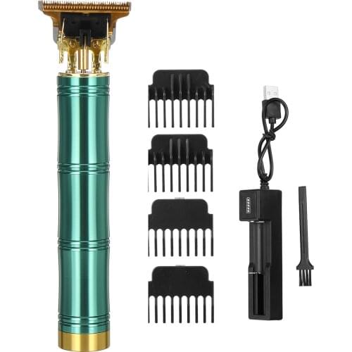 Cordless Electric Hair Trimmer 18650 Lithium-ion Battery Haircut Shaver Men Barber Hair Cutting Machine T-Blade Clipper Set