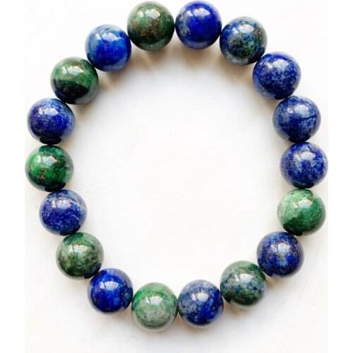 Natural Chrysocolla Lapis Stone Bracelet Crystal Beads Spiritual Crystals Prayer Beads Wrist Decoration 1pc