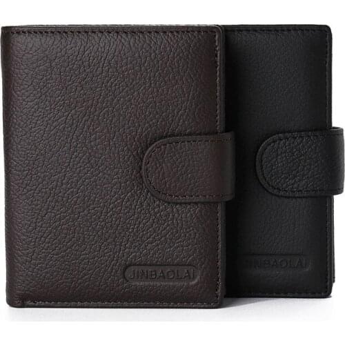 Brand Luxury Men Wallet Genuine Leather Card Holder Designer Wallet Bifold Minimalist Small Wallet Men Purse For Coins