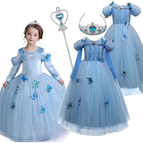Children Princess Dress Up Party Costume Carnival Outfits Halloween Clothes Fancy Princess Dress Little Girls Cosplay Costume