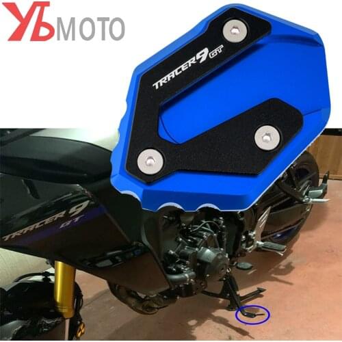 Logo For Yamaha TRACER 9 GT TRACER 9GT 2021 Motorcycle Foot Side Stand Extension Pad Kickstand Kick Stand Plate