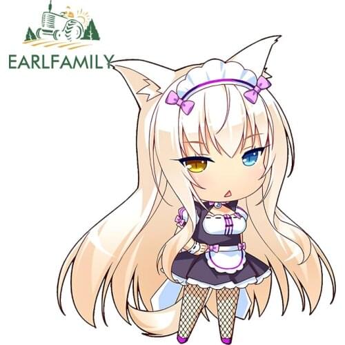 EARLFAMILY 13cm for Coconut Nekopara Funny Car Stickers Auto Motorcycle Decal Creative Waterproof ATV Car Assessoires