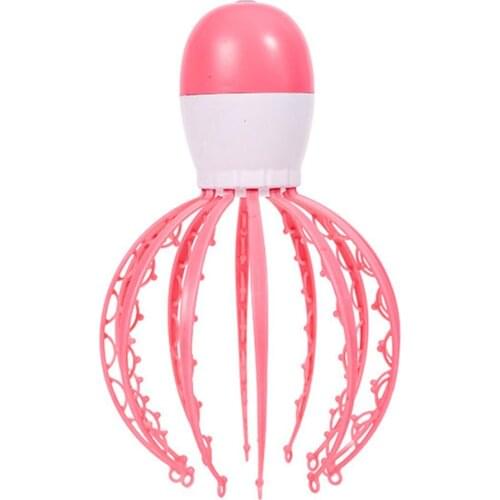 Octopus Electric Head Massager Relieve Fatigue And Shake Octopus Head Multi-tooth Vibration Anti-stress