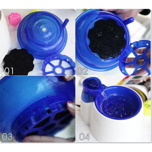 Pet Fountain Filter in Cat Feeding and Watering Supplies 2pcs/lot Activated Carbon Filter For 3L LED Automatic Water Drinking