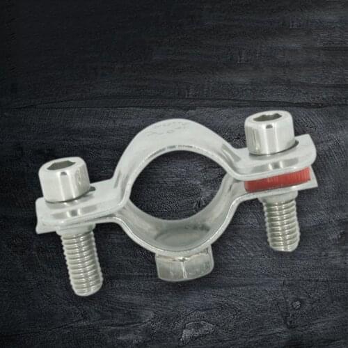 304 Stainless Steel Pipe Bracket Welding Nut Fixed Hoop Pipe Clamp Gas Pipeline Clamp Fastening Pipe Bracket