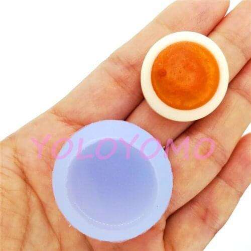 B417YL 25.0mm Round Candy Silicone Mold for Resin Art Earrings Necklace Pendant Making Clay Craft Cake Decoration Fondant DIY