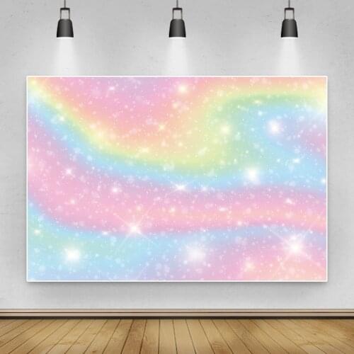 Laeacco Light Bokeh Rainbow Colors Baby Newborn Portrait Photography Backdrops Photo Backgrounds Children Birthday Photophone