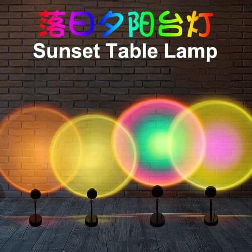 Suntech, Sunset Projection Lamp, USB Rainbow Sunset Lamp Color Changing Remot Control,180 Degree Rotation SunSet Projection Lamp