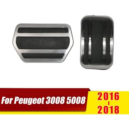 For Peugeot 3008 5008 2016 2017 2018 2019 Non-Drilling Car Accelerator Brake Pedal Clutch Pedals Pads Cover Case Accessories