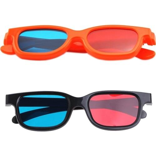 Kids/Adult Red Blue Cyan 3D Glasses ,Plastic Children/Unisex Anaglyph 3D Visions Glasses for Game Stereo Movies&School Education